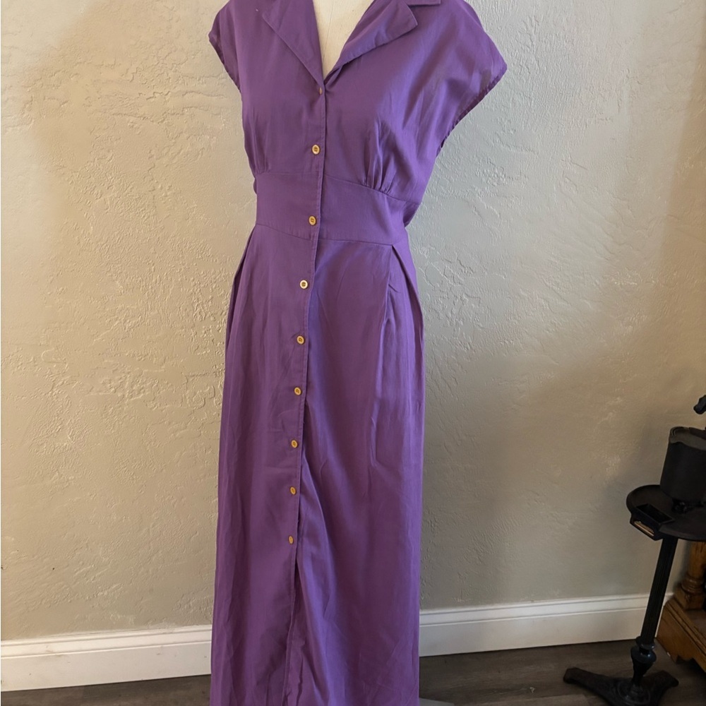 Sleeveless Button-Front Dress Sz XL New Amazon - Picture 9 of 11